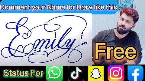 Emily Name Signature Calligraphy Status | How to Cursive write with cut Marker #emily @Emily