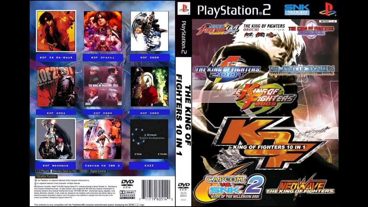 The King Of Fighters 10 In 1 - Dvd - Ps2 Playstation 2