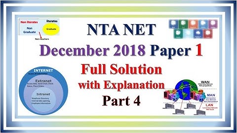 4- NTA UGC NET JRF December 2018 Paper 1 communication questions Explanation Answer Key Solution