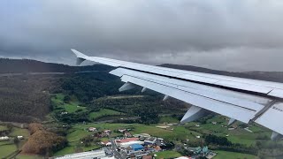 Lufthansa Airbus A321-200 Bumpy Rainy Landing at Bilbao Airport | FRA-BIO
