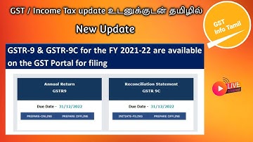 GSTR 9 and GSTR 9C applicability for FY 2021-22 | Due date |