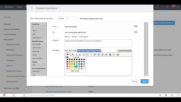 Sending emails from Zoho CRM custom functions