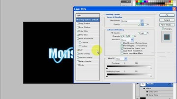Photoshop cs4 Tutorial - Glowing Line Through Text