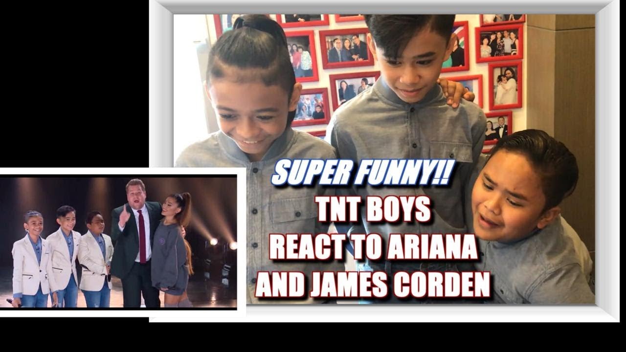 Super Funny! TNT Boys React to Ariana and James Corden