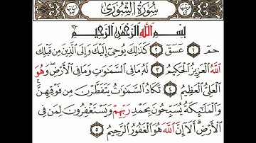 سورة الشورى 1 القسم الأول تكرار كيفي من .. حم عسق كذلك يوحي إليك .. إلى .. هو الغفور الرحيم