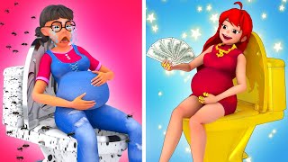 RICH Pregnant vs POOR Pregnant - FNF and Scary Teacher | Scary Teacher 3D| VMAni Funny