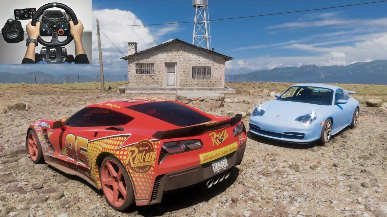Lightning McQueen Likes Sally | Cars Movie | Forza Horizon 5 | Steering wheel + Shifter