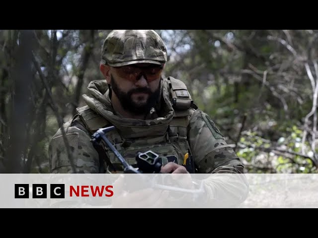 Meet the 'Peaky Blinders': Ukraine's drone squad defending Kharkiv | BBC News class=