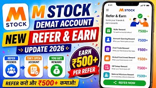 M Stock Demat Account New Refer and Earn Update 2026 || M Stock ko Refer kaise kare Earn kare screenshot 4