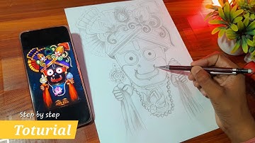 Draw With Me - Lord Jagannath Drawing 🙏, Jagannath Ji Drawing | Outline Toturial