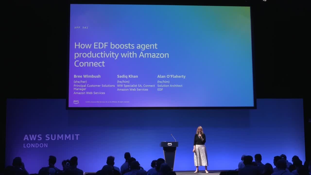 AWS Summit London 2025 - How EDF Energy boosts agent productivity with Amazon Connect