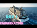 MSC Seashore 2022 Omicron Cruise Day 1 Embarkation Balcony Tour Buffet Ocean Cay Gravity Glow Party