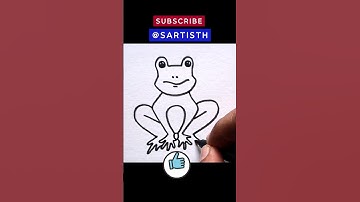 How to Draw a Frog🐸 Frog Drawing Easy🐸 Quick Simple Drawing🐸 #art #drawing #shorts