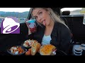 Taco Bell Mukbang (NEW double steak grilled cheese burrito)