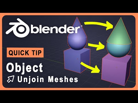 Easily Join and Unjoin Objects | Blender | Quick Tip