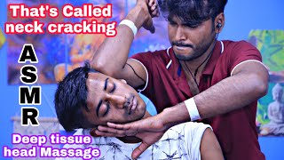 Now This Is Indian Barber Neck Crack  Deep Tissue Asmr Head Massage With Awesome Neck Cracking