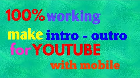 Make professional intro with your mobile | very easy | Edit with DU Recorder | Link in description