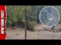 Torrent of Muddy Floodwater RUSHES Through California Neighborhood