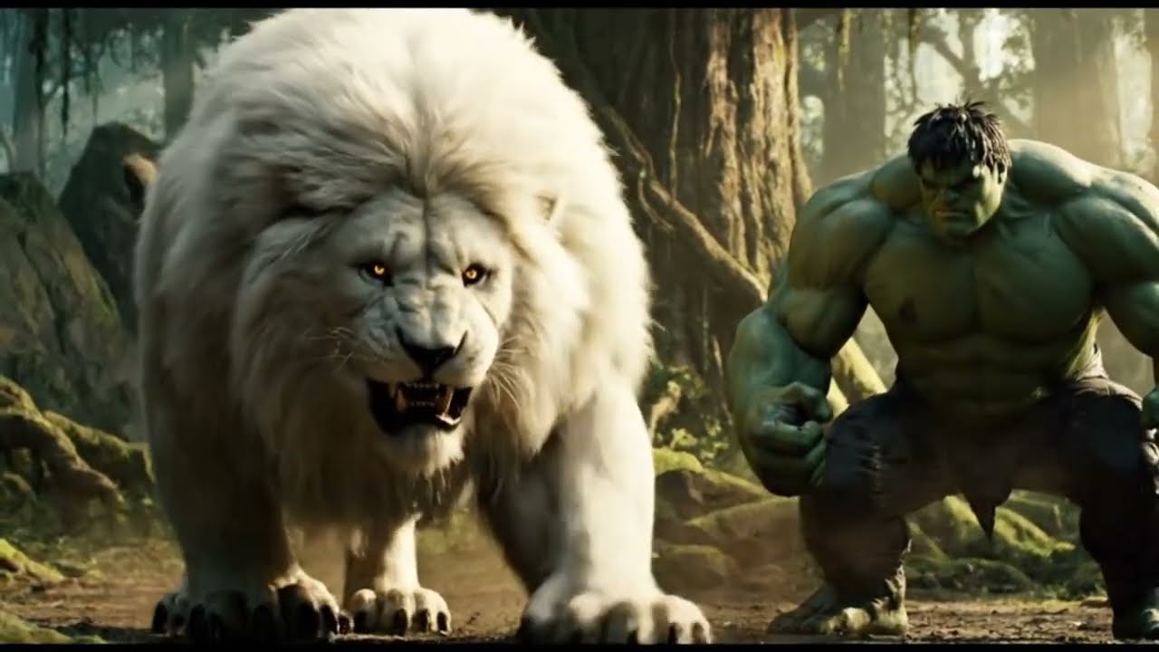 Ultra-Realistic 3D Animation: HULK Battles the Lion King! 