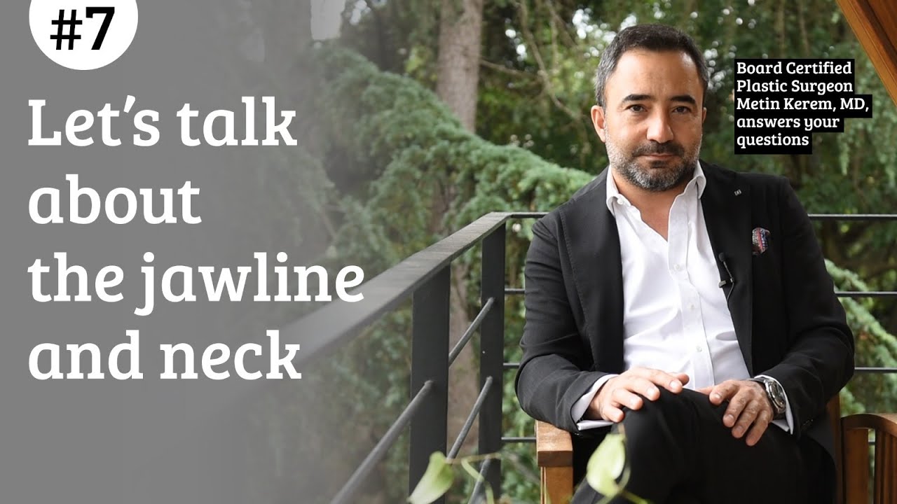 The signs of aging around jawline and the neck