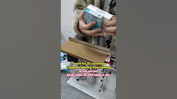 Tested for US customers.Complete labeling from labeling in one second. #machine #labelling #factory