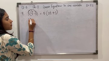 Class 8 Maths | Ex.2.2 Q-7 Solution | Chapter 2 Linear Equations in One Variable | New NCERT 2025