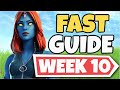 GUIDE TO COMPLETE WEEK 10 CHALLENGES FAST! UNLOCK TACTICAL MYSTIQUE! - Fortnite Chapter 2 Season 4