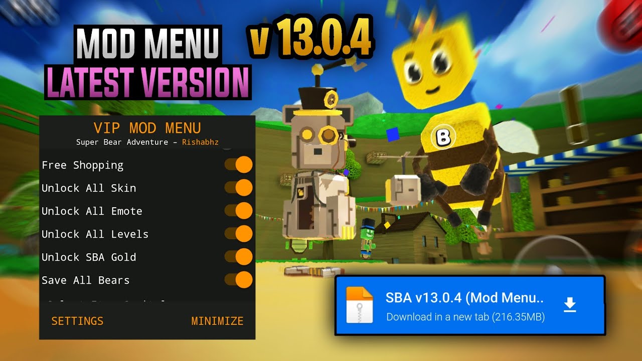 Super Bear Adventure ver. 13.0.4 MEGA Mod Menu | 90+ Features