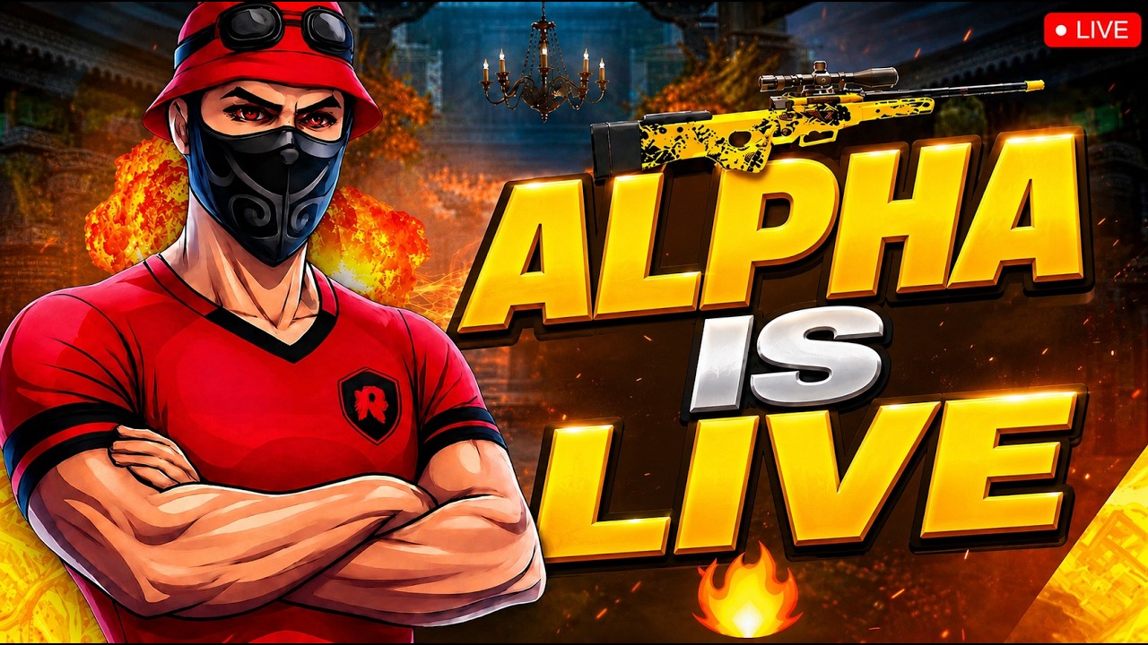 😎LIVE FREE FIRE ESPORTS -ALPHA IS LIVE 💀‪@ROCKYRDX‬ #freefirelive#freefireesportindi