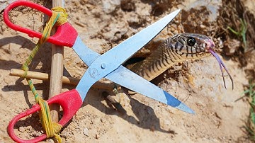 EASY SNAKE TRAP_ Creative DIY Snake Trap Using scissors |New Technique Of In Hole Snake Trap