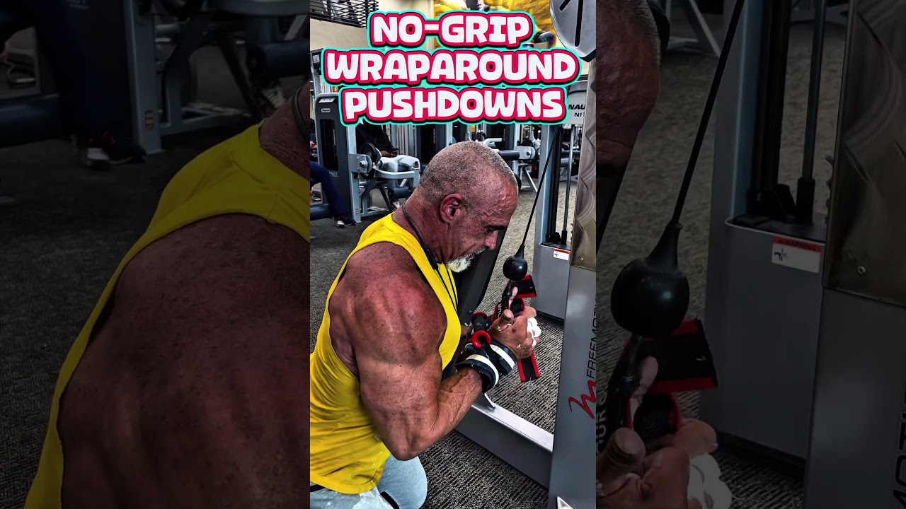 NO GRIP WRAP AROUND PUSH DOWNS FOR TRICEPS #triceps #pushdowns #workout #motivation #workouttips