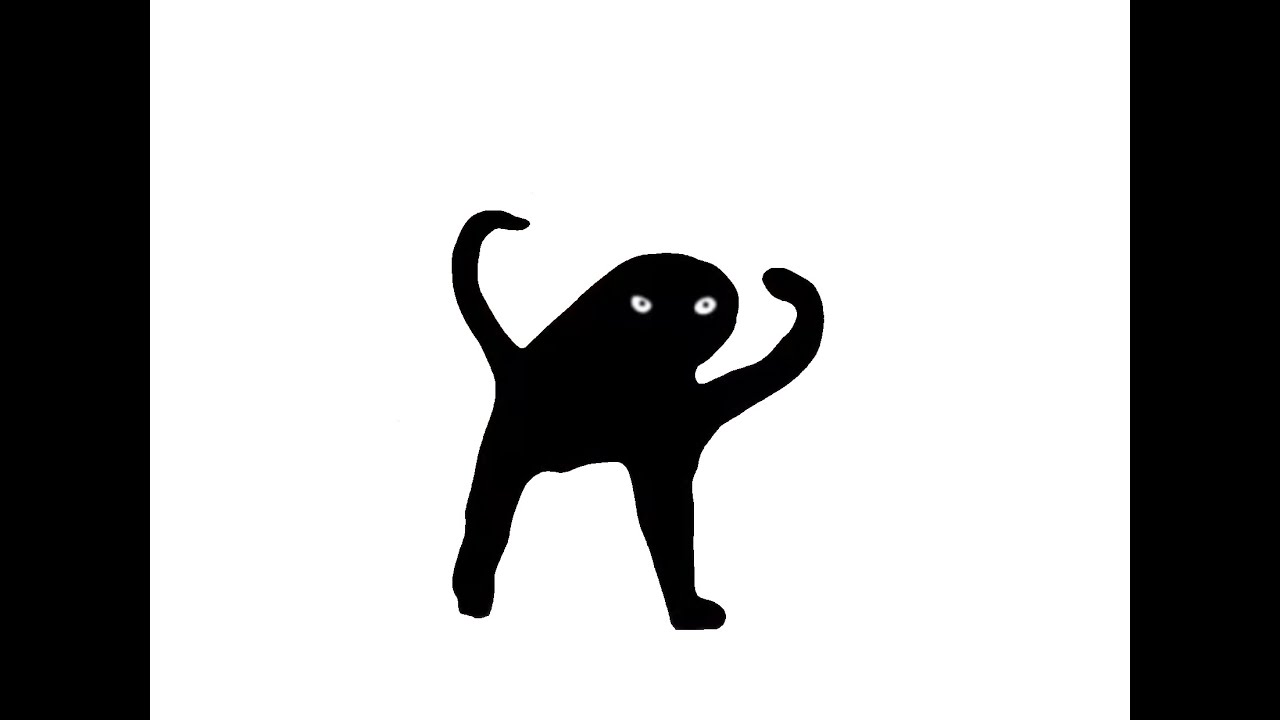 Картинка мем черный кот