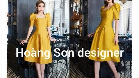 Dạy cắt may cơ bản: hướng dẫn cách cắt đầm cổ vuông thân xếp ly chụm|đầm cổ vuông,hoàng sơn designer