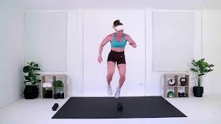 Lateral Squat Jump Over Dumbbell