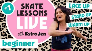 Celebrity Live Skate Lessons with Estro Jen!!! Learn How to Roller Skate for Beginners Wealth