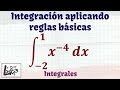 Integral definida que va desde -2 hasta 1 de x^-4 | La Prof Lina M3