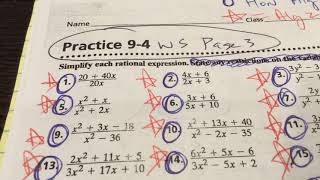 Honors Alg 2/Algebra 2 Chapter 8 GamePlan Page 3 Video #1 Spring 2020