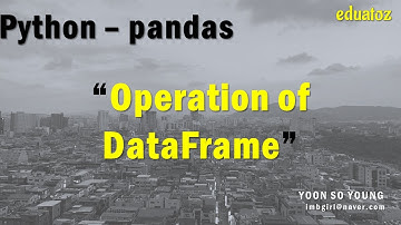 [PYTHON][pandas_15] DataFrame 객체의 연산