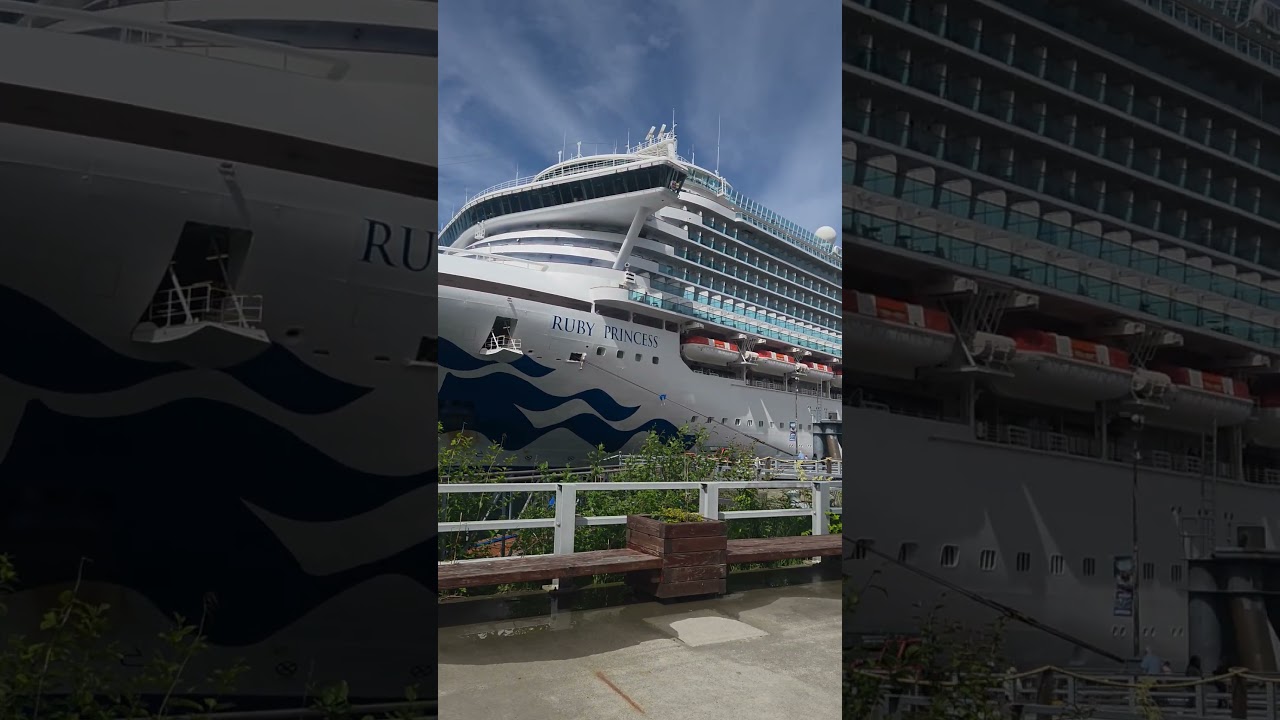 Massive Ruby Princess Cruise Ship in Sitka, Alaska! #RubyPrincess #SitkaAlaska #short