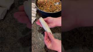 Easy Chicken Vegetable Spring Roll Filling Recipe in description box