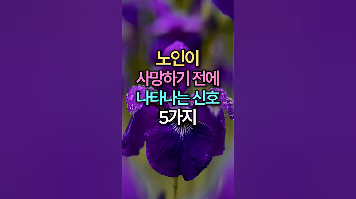 노인이 사망하기 전에 나타나는 신호 5가지