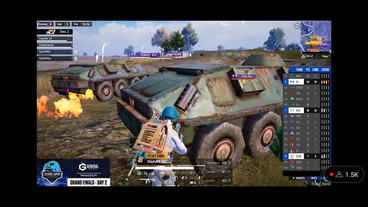 Day 2 Destroyed by A1 eSports! 😈 Chicken Dinner Highlights | 7 Sins Super League