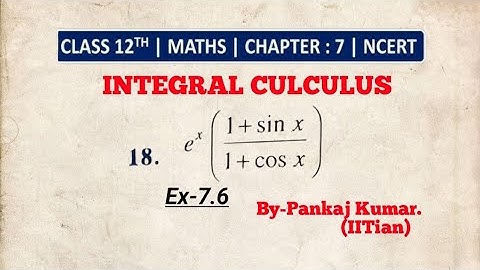 Ex -7.6 Q18 NCERT solutions of integrals #cbse #maths