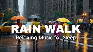 Walking in the Rain NYC | ASMR Heavy Rain 4K Experience | Rain Walk ASMR