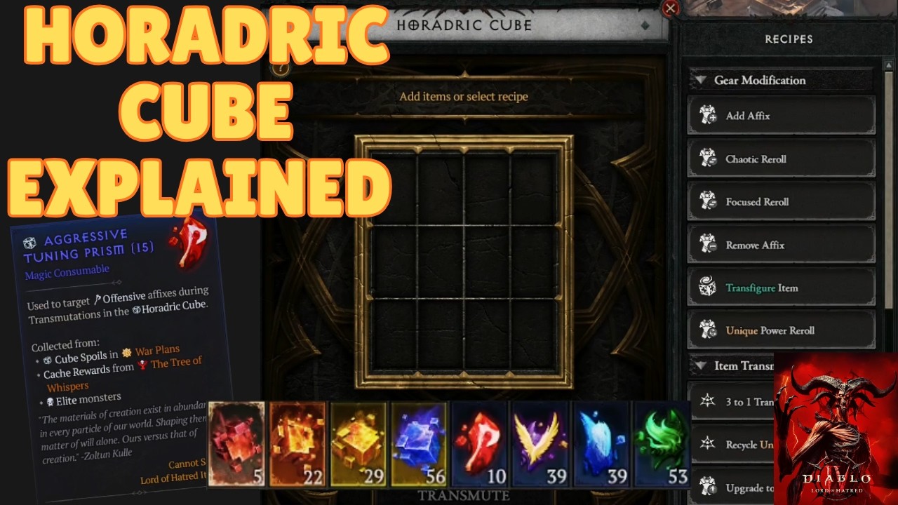  Diablo 4 Horadric Cube Guide, Make Overpowered Items! - YouTube Bildidee 