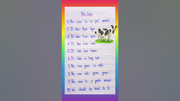 10 lines on The Cow in English #trending #education #essaywriting