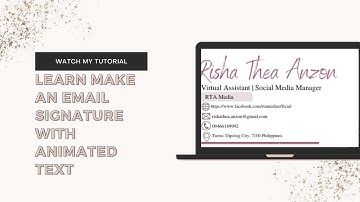 Email Signature and Animated Test using CANVA