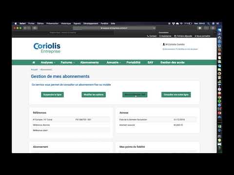 Renouvellement carte SIM Coriolis