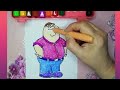 Drawing Peter Griffin from show Family Guy || #Shorts