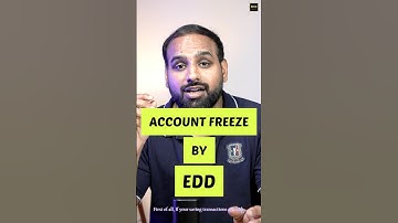 Bank Account freeze due to EDD.    #accountfreeze #edd #hdfc #cybercell